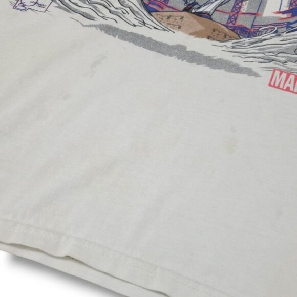Marvel Thor Shirt Size Medium MLB New York Mets Graphic Tee Grungy Grunge Stains - Picture 5 of 12